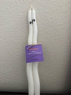Cost Plus World Market White Ghost Taper Candles - Set of 2